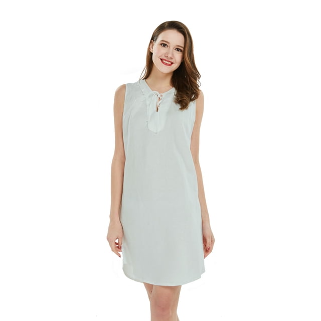 Robe Tunique Hawaïenne en Lin et Coton pour Femme Ocean Spray L