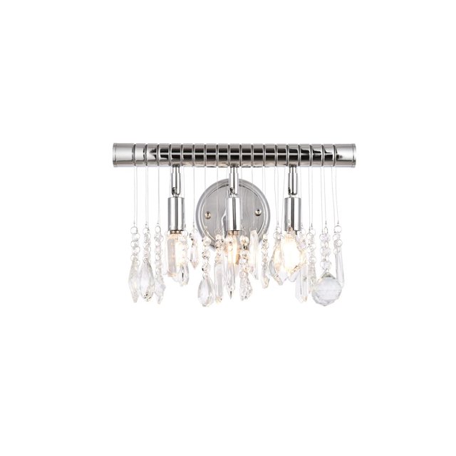 Elegant Lighting Chorus Ligne 16" 3 Lumière Applique Murale en Cristal Royal