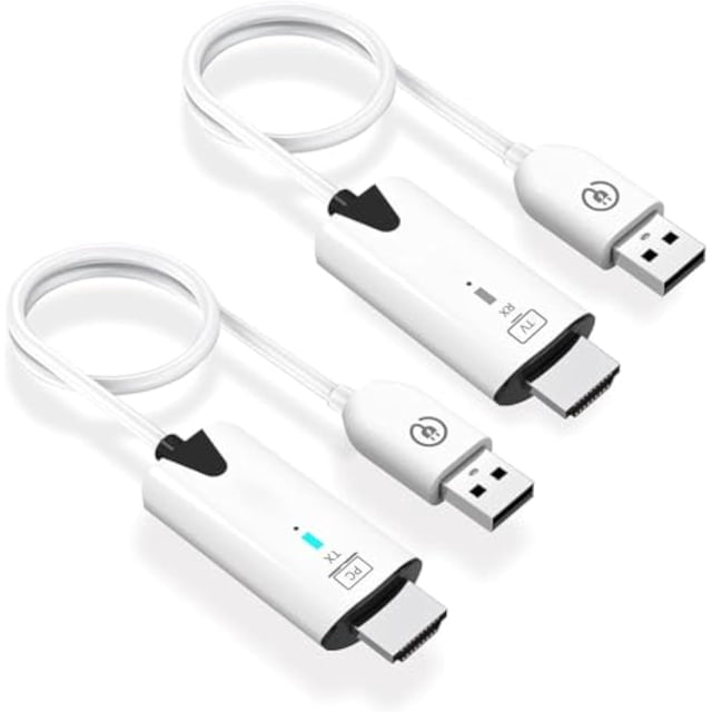 Wireless HDMI Transmitter and Receiver, Portable 1080P Wireless HDMI kit,164FT/50M,Plug&Play, for PC, Laptops, TV Box, PS4/5, Cameras to Project to TV/Projector/Monitor/Video Audio Transmission