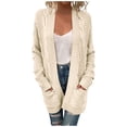 thumbnail image 2 of Cardigans pour Femmes à devant Ouvert, Manches Longues, Manteau en Tricot Torsadé avec Poches, Cardigans pour Femmes, 2 of 6