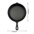 thumbnail image 3 of Cast Iron Mini Skillet, 3.94-Inch Pre-Seasoned Small Frying Pan, Flat Bottom Non-Stick Iron Egg Pancake Cooker with Iron Handle, 3 of 6