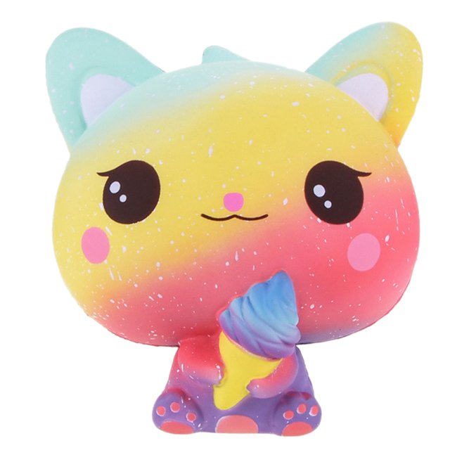Ice Cream Cat Doll Toy, Squeeze Slow Rebound Cat Doll Toy for Adults