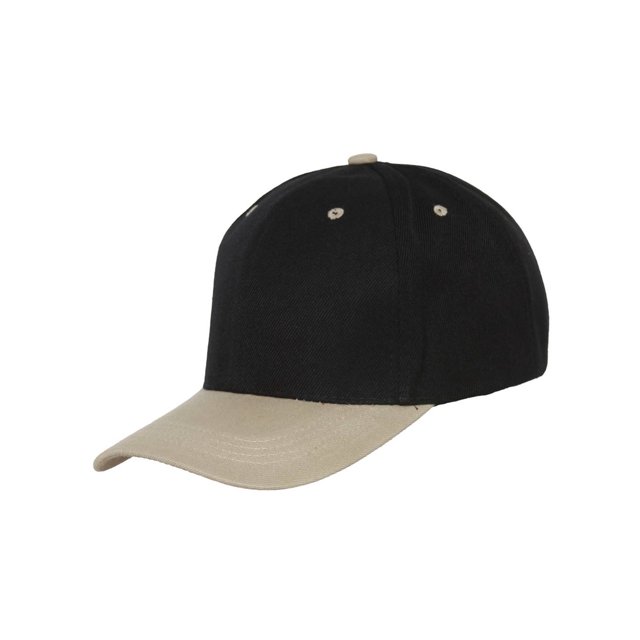 Casquette de Baseball Bicolore Ajustable, Noir/gris