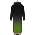 thumbnail image 3 of RXMEKW Gradient Fleece Hooded Robe for Men with Pockets, Long Sleeve Bathrobe for Lounging, Print, 3 of 4