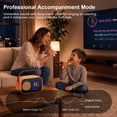thumbnail image 3 of JYX Karaoke Machine, Kids Singing Machine with 15 Animated Dispaly Modes, Mini Portable Speaker with 2 Microphones, Orange, 3 of 12