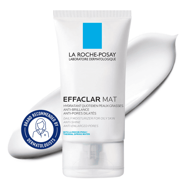 La Roche-Posay Effaclar Mat, Mattifying Face Moisturizer with Zinc for Oily, Acne-Prone Skin, 40mL