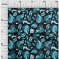 thumbnail image 2 of oneOone Cotton Flex Black Fabric Abstract Floral Craft Projects Decor Fabric Printed By The Yard 40 Inch Wide, 2 of 5