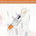 thumbnail image 2 of 15 Pcs Abs Ballpoint Pens 5 Colors Retractable Pen With 4 Refills Multi Color Pen With Key, 2 of 4