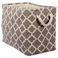 thumbnail image 1 of Design Imports CAMZ37875 14 x 8 x 9 in. Lattice Rectangle Polyester Storage Bin, Brown - Small, 1 of 1
