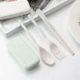 thumbnail image 1 of EGNMCR Tableware Set Student Tableware Outdoor Travel Convenient Folding Meal Box Fork Spoon Chopsticks Three Piece Set tableware tableware, 1 of 5