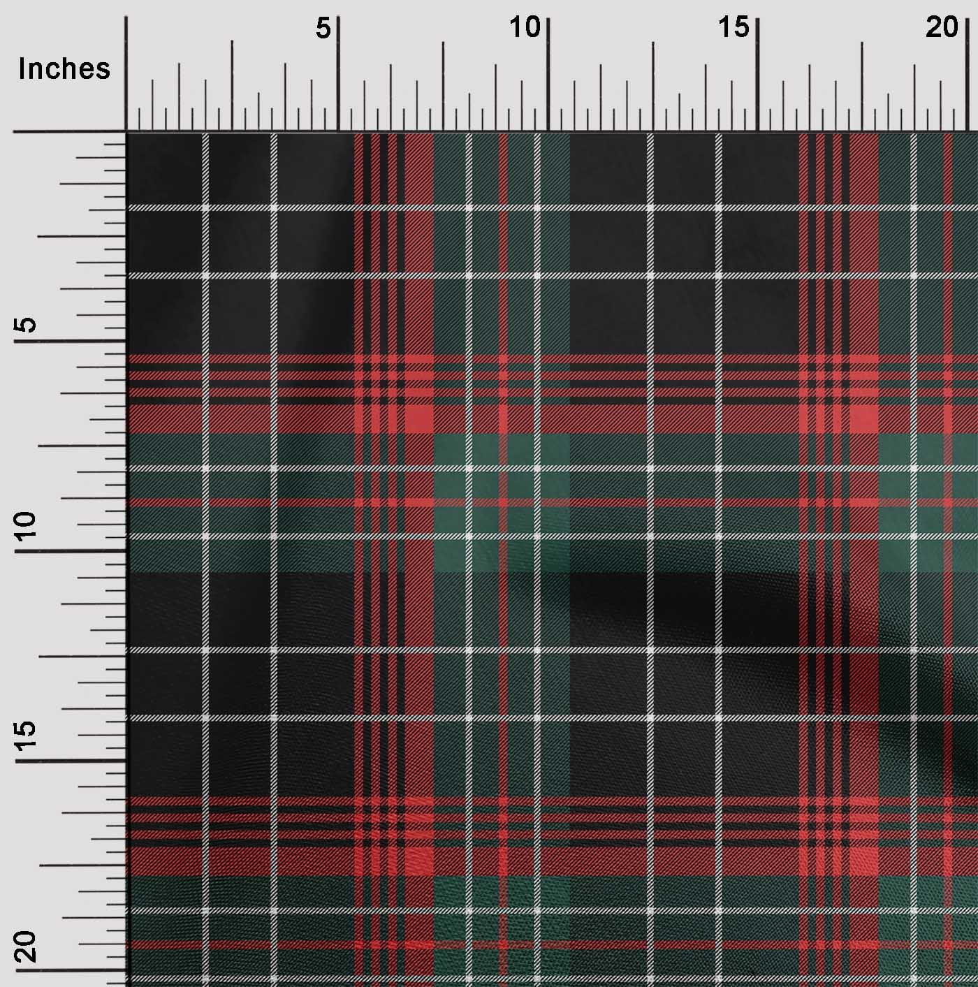 oneOone Cotton Silk Fabric Tartan Check Printed Craft Fabric BTY 42 Inch Wide