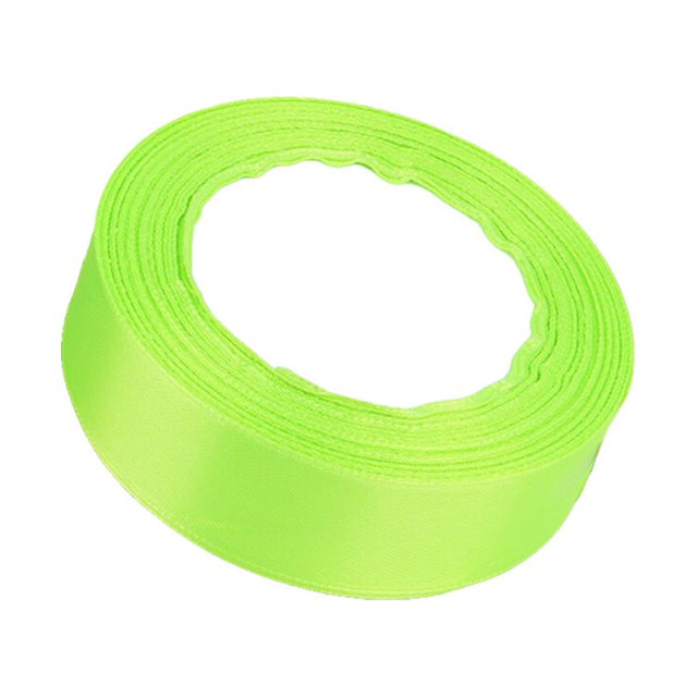 maskred Gift Wrap Ribbon Wedding Clothes Making Supply Multi-color DIY Craft Accessories Festival Fabric Polyester Ribbons Box Ornaments fluorescent Green 57