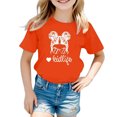 thumbnail image 1 of Chemises pour Bébé Fille Grandes Tailles Enfants Filles Imprimé Graphique Mignon Col Rond Manches Courtes T-Shirt Décontracté d'Été, 1 of 4