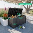 thumbnail image 4 of EasyUp Coffre de Terrasse en Résine de 180 Gallons, Coffre de Rangement Extérieur Verrouillable pour Meubles, Outils de Jardin et Rangement d'Outils, Boîtes de Rangement Extérieures Étanches (Noir), 4 of 7