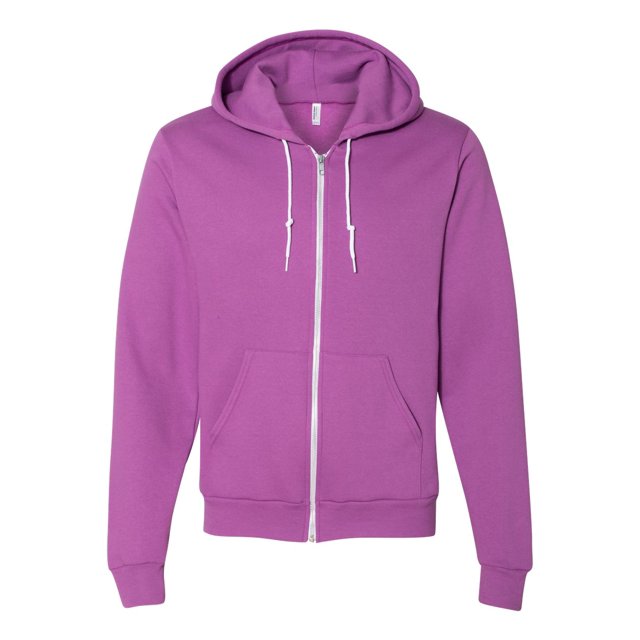 American Apparel Sweat à Capuche Zippé en Polaire Flex Unisexe, 2TG, Orchidée Foncée