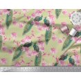 thumbnail image 2 of Soimoi Cotton Poplin Fabric Floral & Peacock Bird Print Sewing Fabric Yard 42 Inch Wide, 2 of 3
