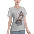 thumbnail image 2 of Women's Basic Short Sleeve T-Shirt Attacking Giant Mikasa Ackerman, 2 of 6