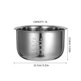 thumbnail image 2 of Luxshiny Casserole Intérieure de Rechange pour Cuiseur à Riz en Acier Inoxydable Matériau 316 pour Usage Domestique, 2 of 6