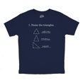 thumbnail image 2 of Youth Name The Triangles Funny Math T shirts Sarcasm Novelty I Love Math Tee Humor (Heather Navy) - XL, 2 of 4