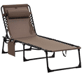 thumbnail image 1 of Outsunny Folding Lounge Chair, Reclining Tanning Chair with Adjustable Back, 1 of 10