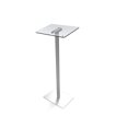 thumbnail image 1 of FixtureDisplays® Acrylic Podium for Floor, Aluminum Pole & Base - Clear & Silver 119741, 1 of 15