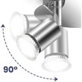 thumbnail image 4 of Jinsinto Plafonnier DEL 3 Spots Réglables Luminaire de Plafond 3xGU10 Éclairage de Plafond Angle Réglable Projecteur DEL 9 W Sans source Lumineuse, 4 of 5