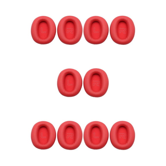 ZheElen Coussinets d'Oreille Couleur Unie Coussin Casque de Jeu Coussinets d'Oreille Coussinets d'Oreille Pièces de Réparation par-Dessus l'Oreille Remplacement pour W820BT Rouge 5Ensemble