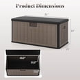 thumbnail image 3 of Costway Storage Box with Lockable Design & Gas Strut Handle 2 Person Bench Garden Organizer, 3 of 10