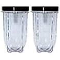 thumbnail image 3 of Blendin 2 Pack 16 Ounce Tall Cup with Black Jar Lid, Fits Original Magic Bullet Blender Juicer 250W MB1001, 3 of 4