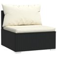 thumbnail image 3 of vidaXL 5 Piece Garden Lounge Set with Cushions Poly Rattan Black, 3 of 4