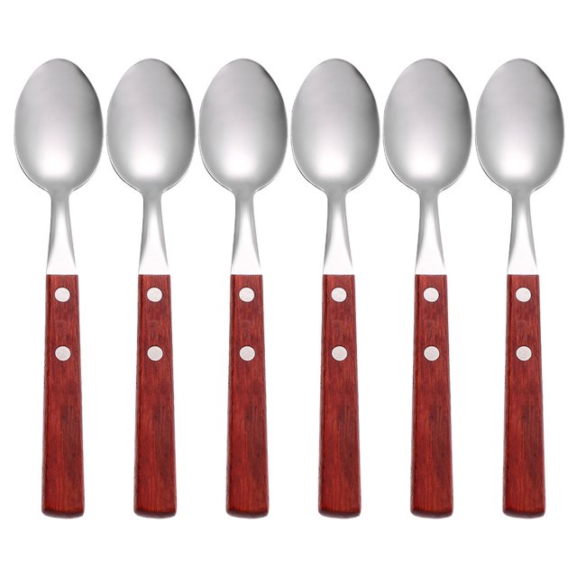 Miangastore Cuillères de Dégustation en Métal Rouge Acier Inoxydable 6 Pcs 7.9 Po pour Dessert