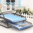 thumbnail image 3 of EGNMCR Tools&Home Improvement Desktop Office Supplies Data Shelf Superimposed Multi-Layer Bookshelf Wheeled rack, 3 of 9