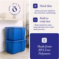 thumbnail image 3 of HOMZ Heavy-Duty Solid 32-Gallon Large Storage Bins with Lids, Blue, 4 Pack, 3 of 9