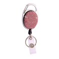 thumbnail image 3 of Color Crystal Rhinestones Badge Reel Work Card Name Tag Retractable Badge Holder Sparkle Bling ID Card Holders Bag Keychain Black, 3 of 5