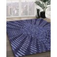 thumbnail image 3 of Ahgly Company Tapis d'Intérieur Lavable en Machine Carré Transitionnel Bleu Ardoise, 3 Pieds Carré, 3 of 7