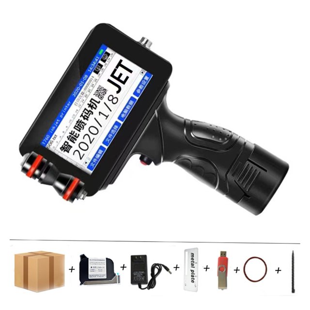 5 Languages 12.7mm Image Picture QR Code Serial Number Portable Mask Online Printer Hand Jet Handheld Thermal Inkjet Printer ,Excellent Scanning Performance