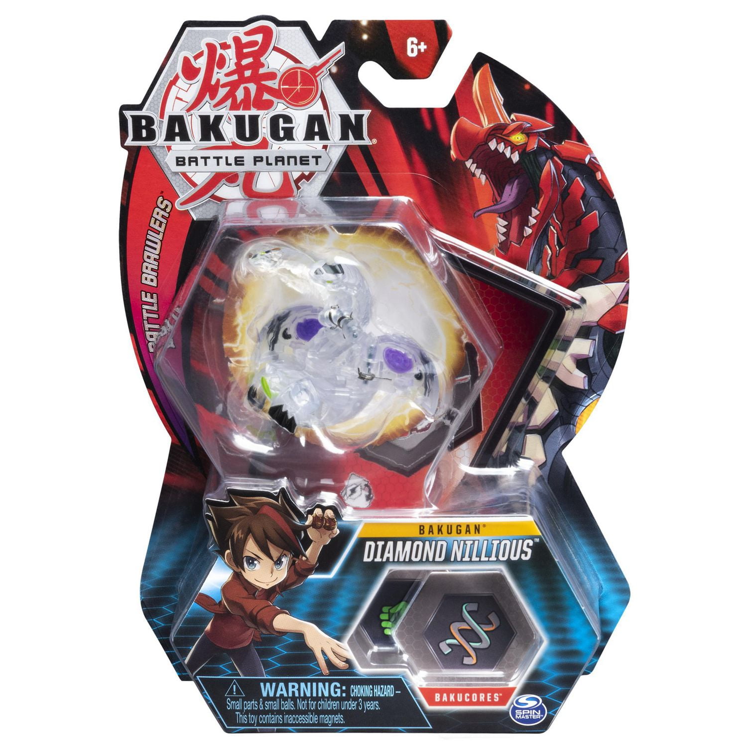 Bakugan, Diamond Nillious, Créature transformable à collectionner de 5 cm, à partir de 6 ans