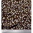 thumbnail image 1 of Soimoi Brown Poly Georgette Fabric Cow Animal Skin Print Fabric by the Yard 52 Inch Wide, 1 of 3