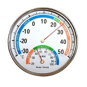 Thermometer Hygrometer Pointer Type Full Metal Multifunction Indoor Thermometer for Baby's Room Hospital Pharmacy
