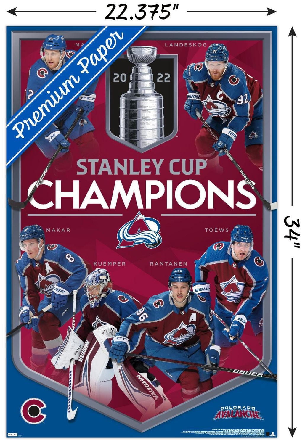 NHL Avalanche du Colorado - Champions de la Coupe Stanley