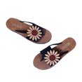 thumbnail image 4 of LSLJS Summer Ladies Sandals And Slippers Flip Flops Suede Flowers Flat Beach Shoes, Women's Slippers, 4 of 7