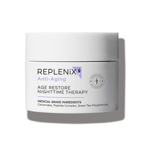 Replenix Age Restore Crème pour le Visage Nighttime Therapy, Hydratant Facial de Qualité Médicale Anti-âge pour Peau Mature et Sèche (1,7 oz)