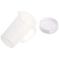 thumbnail image 2 of MasteelfCA Large Capacity Beverage Storage Container Heat Resistant Cold Water Jug Plastic Juice Pitcher Household Teapot Kettle with Lid (White), 2 of 8