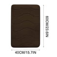 thumbnail image 3 of TopLLC Thick Striped Memory Foam Bath Rugs, Soft Absorbent Velvet Bathroom Mats, Dots On Underside, Machine Washable Bathmat, Carpet Rug Room Décor For Shower Floor, 3 of 5