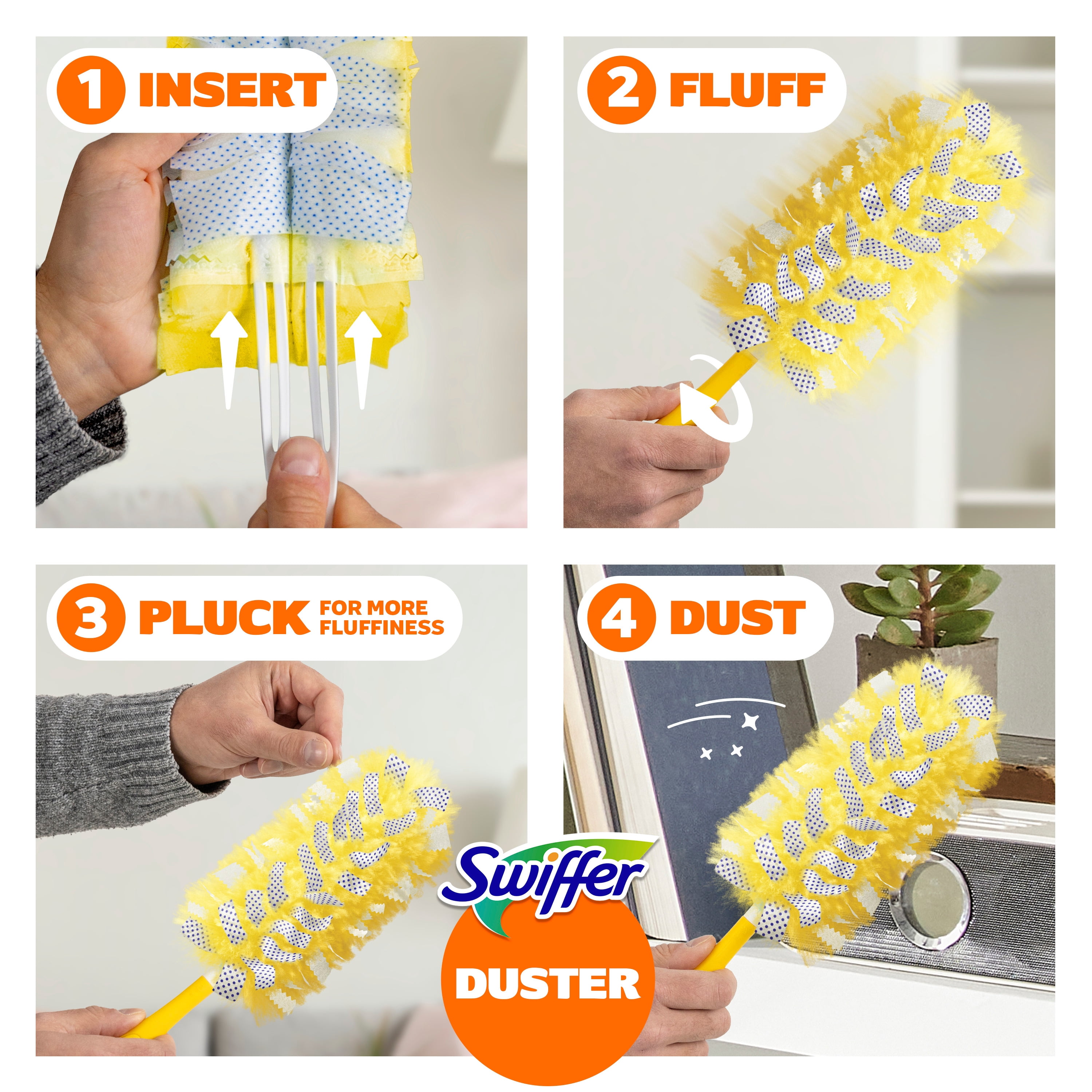 Swiffer Dusters Heavy Duty Multi-Surface Duster Refills for Cleaning, Unscented, 3 Count