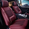 thumbnail image 2 of Maidao Car Seat Covers Leather Set Universal for Mitsubishi for Outlander/Airtrek 2001-Present 5 Seats Waterproof Front Rear Cushion Protector Red, 2 of 6
