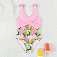 thumbnail image 2 of Teen Girls One Piece Swimsuits Ruffle Floral Pattern Girls Swimsuits Sleeveless Bathing Suit for Teens 13-14 Years, 2 of 7