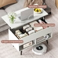 thumbnail image 4 of Costway 31.5" Lift Top CoffeeTable ModernTable with Hidden Compartment Wood Legs For Home White, 4 of 10