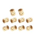 thumbnail image 1 of Wekity M2.5x3.8mm Female Thread Knurled Nuts,200PCS Hx5mm OD Brass Threaded Insert Embedment Nuts Hydraulic Welded Joint Injection Molding Assortment Kit for 3D Printing Injection Molding-0621, 1 of 5