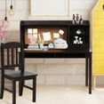 thumbnail image 2 of Giantex Kids Desk and Chair Set, Children Study Writing Desk w/Chair, Student Wooden Computer Workstation, Brown, 2 of 8